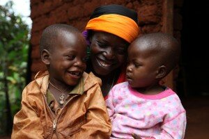 Mother with children