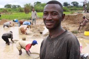 Sahr Gando, a miner from Sierra Leone